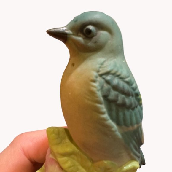 Blue Bird Floral Salt Shaker Made in Japan Sculpture Blue Pink Green Yellow - Picture 2 of 15